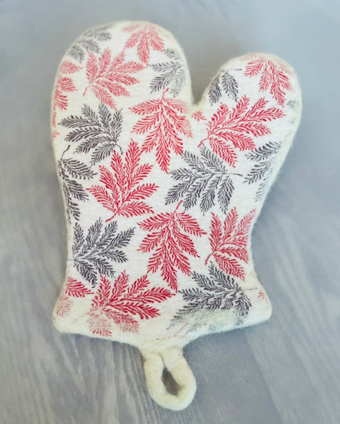Felted Sari Oven Mitt