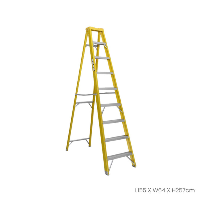 FIBER LADDER 1SIDE 8STEP W TOOL SHELF XG-107B9 (HFH5532)