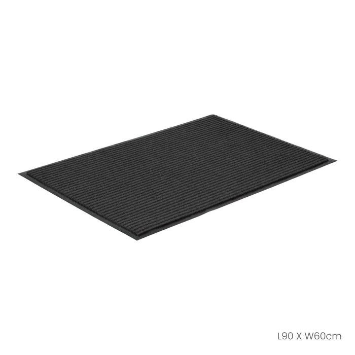 FLOOR MAT STRIPE 60X90CM GREY (HFH7086-GRY)