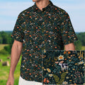 Floral Dairy cow - Button Down Shirts for farmers - myfunfarm