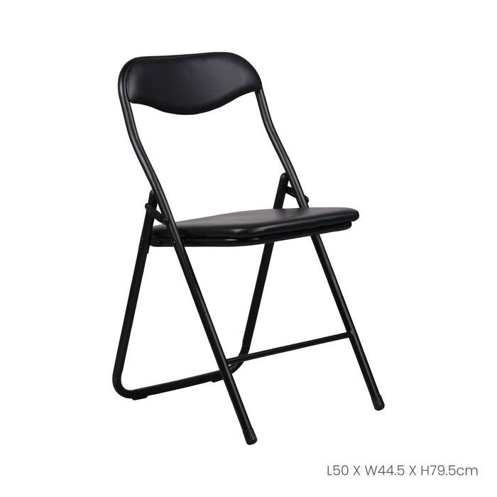 FOLDABLE CHAIR METAL BLACK (HFH6509-BLK)