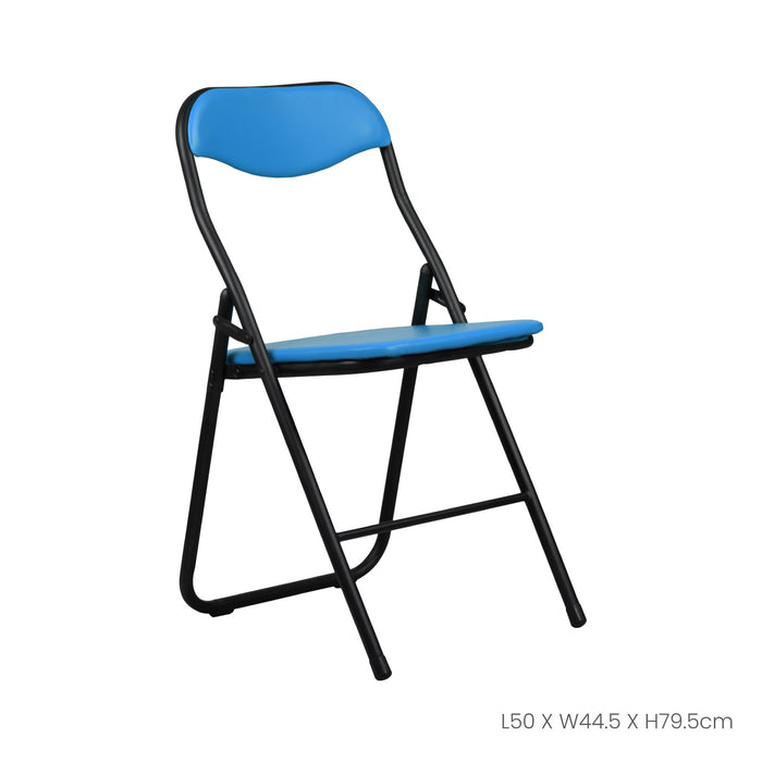 FOLDABLE CHAIR METAL BLUE (HFH6509-BLU)