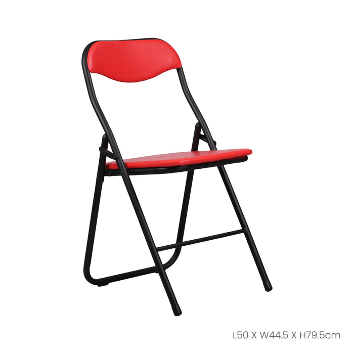 FOLDABLE CHAIR METAL RED (HFH6509-RED)