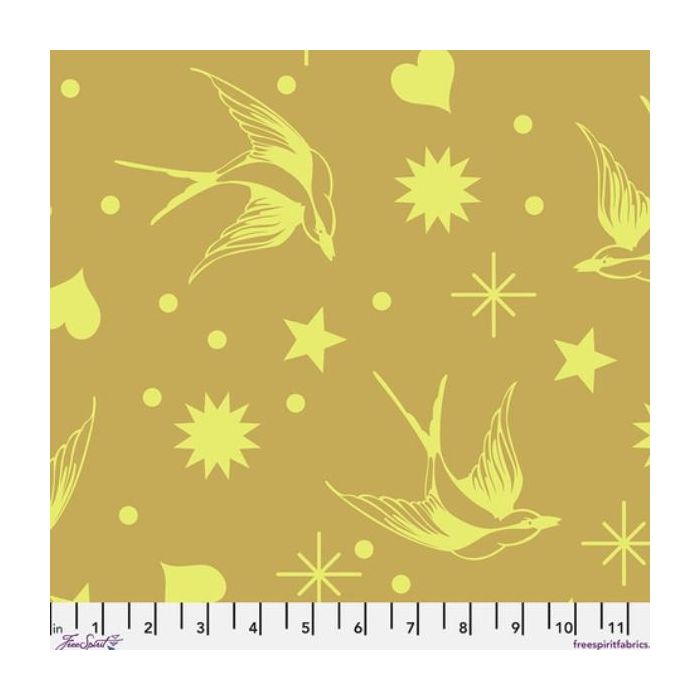 FreeSpirit Fabrics - Tula Pink - Neon Fairy Flakes - Moonbeam || NEON TRUE CO - Sold by the Yard