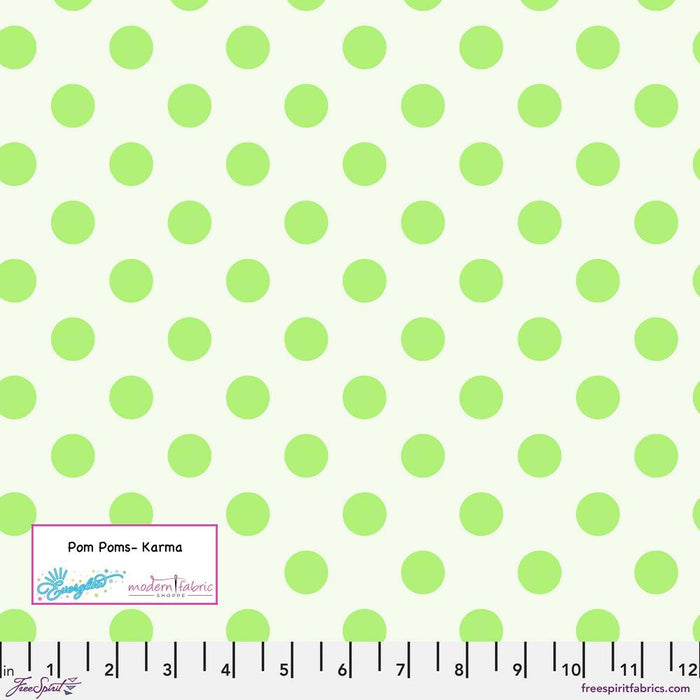 FreeSpirit Fabrics - Tula Pink Neon Pom Poms  - Karma - PWTP118.KARMA - Sold by the Yard