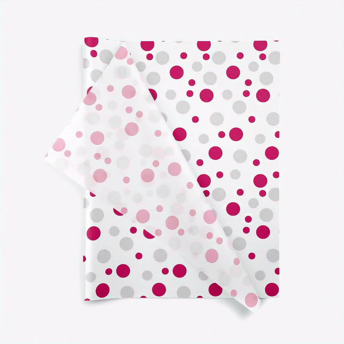 Fuschia on Grey Tissue Paper