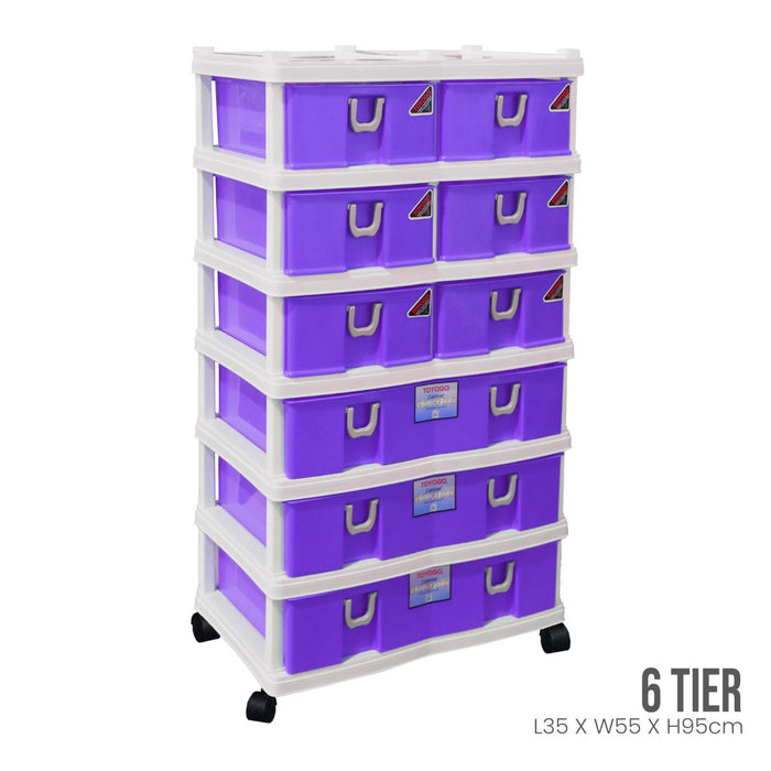 FUTAGO 6 TIER TWIN DRAWER - 9 DRW (912-6)