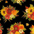 Give Thanks - Bouquets Metallic - HARVEST-CM4132  BLACK