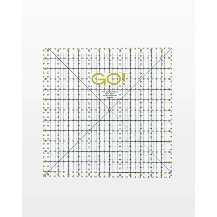 GO! Quilting Ruler - 12 1/2" x 12 1/2" - Accuquilt