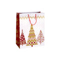 GOLD & RED TREES CHRISTMAS PAPER BAGS