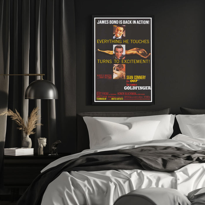 "Goldfinger" (1964) Framed Movie Poster