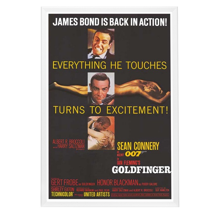 "Goldfinger" (1964) Framed Movie Poster
