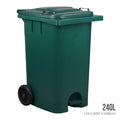 GRANDE RECYCLE STEP BIN W WHL 240L (1010-GRN)