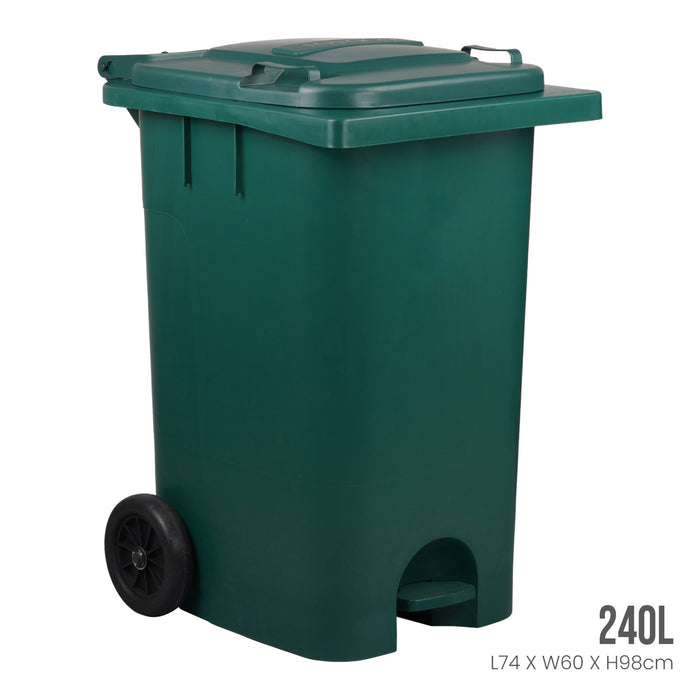 GRANDE RECYCLE STEP BIN W WHL 240L (1010-GRN)