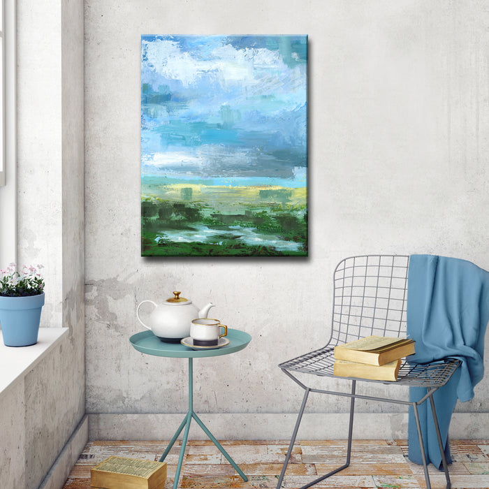 'Gray Blue Sky No. 2' Wrapped Canvas Wall Art