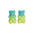 Gummy Bear Stud Earrings, Blue and Yellow