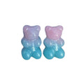 Gummy Bear Stud Earrings, Pink and Blue