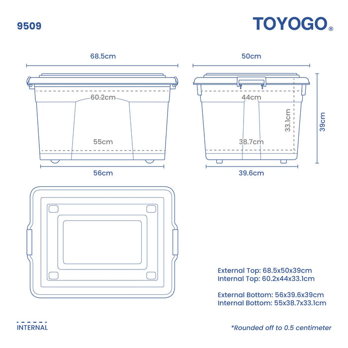 HAKO STORAGE BOX W WHL - No9 (9509)
