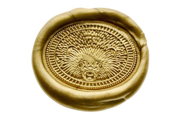 Hedgehog Portrait Wax Seal Stamp - Backtozero B20 - Animal, Animal Lover, Copper, hedgehog, hedgie, oval, Portrait, Signature, signaturehandle