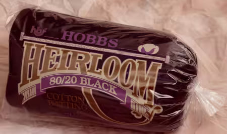Heirloom Premium Cotton Blend Batting - Black - 90" x 108"
