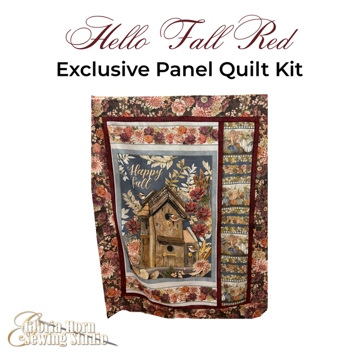 Hello Fall Red — Gloria’s Exclusive Panel Quilt Kit