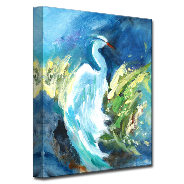 'Heron in Color' Wrapped Canvas Wall Art