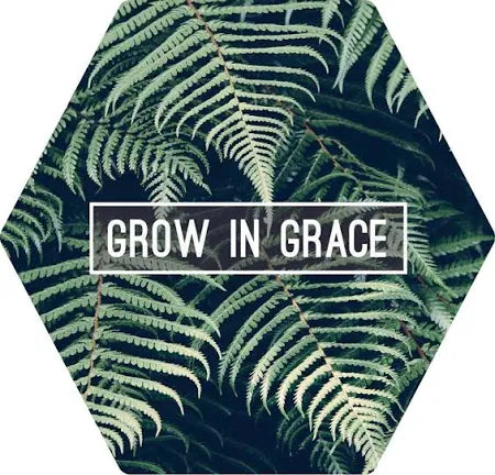 Hexagon Magnet "Grow With Grace"