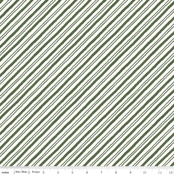Holiday Spirit - Stripes Green - C17465-GREEN