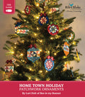 Home Town Holiday Patchwork Ornaments - Machine Embroidery - USB