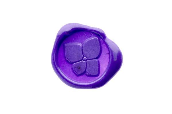 Hydrangea Wax Seal Stamp Designed by Petra - Backtozero B20 - 1.2cm, collaboration, floral, Flower, hydrangea, mini, Nature, petra, Purple, tiny