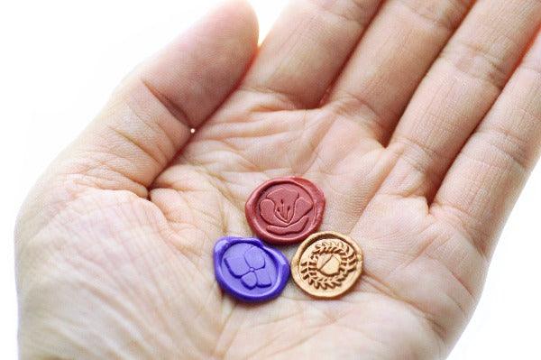 Hydrangea Wax Seal Stamp Designed by Petra - Backtozero B20 - 1.2cm, collaboration, floral, Flower, hydrangea, mini, Nature, petra, Purple, tiny