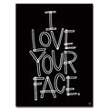 'I Love Your Face' Wrapped Canvas Wall Art