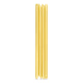 A set of 4 silicone drinking straws that look like pieces of penne pasta