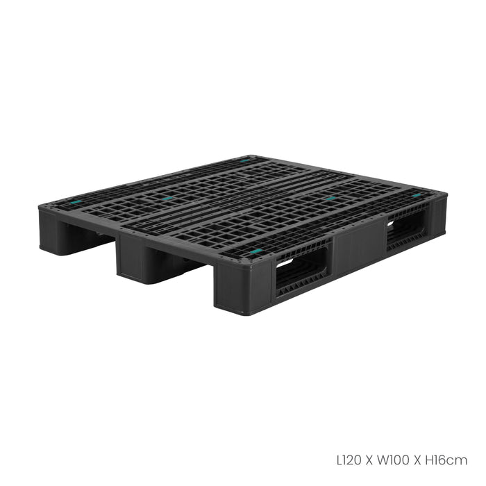 IND PLASTIC PALLET BLACK (P1210-BLK)