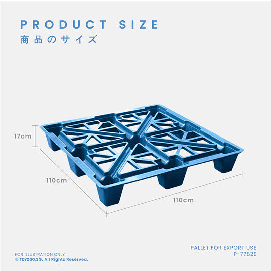 IND PLASTIC PALLET FOR EXPORT USE BLUE (P7782-BLU)