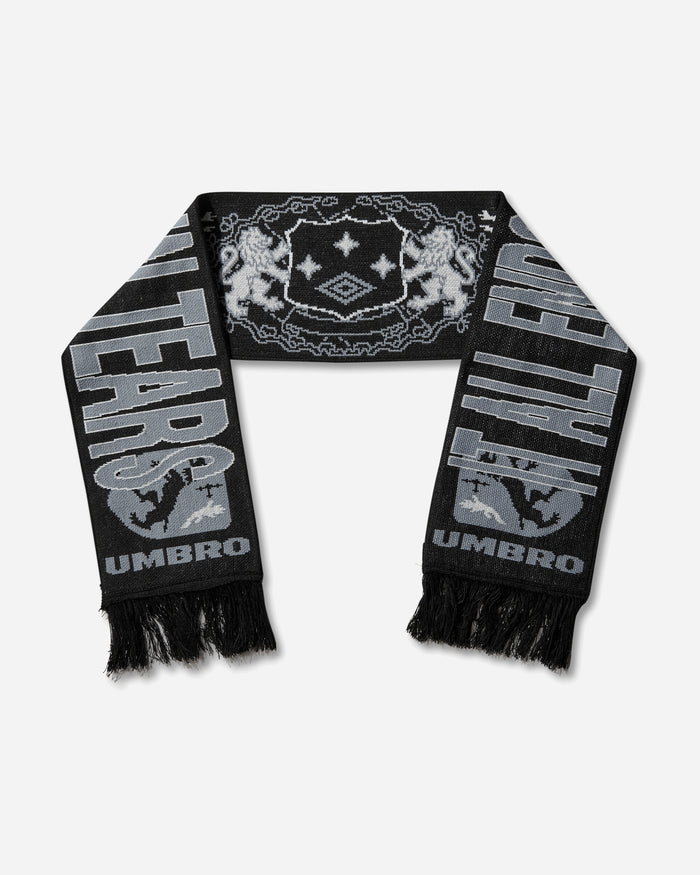 Umbro It All Ends In Tears Scarf Black Grey Gloves and Scarves Scarves and Warmneck UBMW2101YA35 BLK0028
