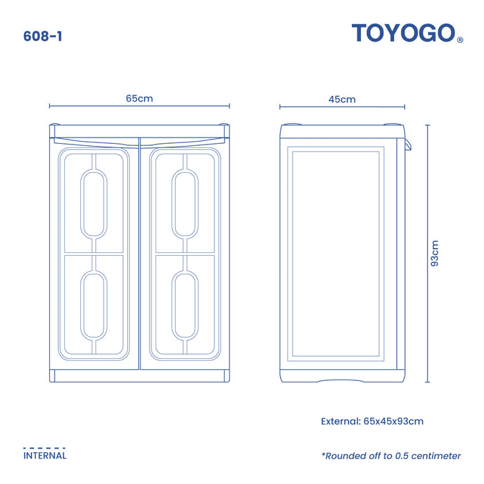 ITALIAN DIY CLOSET (LOW 2DR) (608-1)