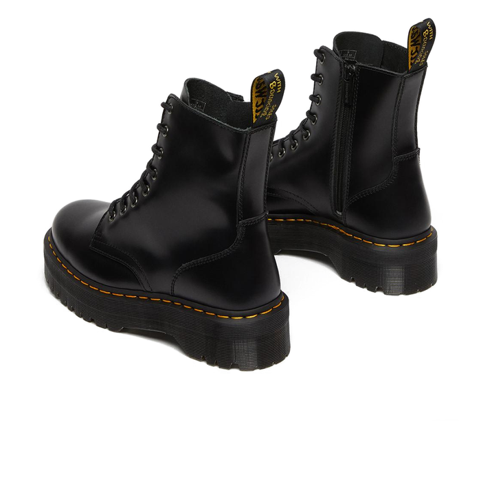 Jadon Boot Smooth Leather Platforms 'Black'