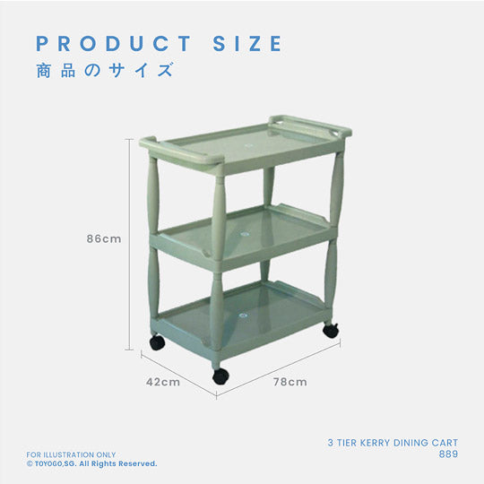 KERRY 3 TIER CATERING CART - DIY (889)