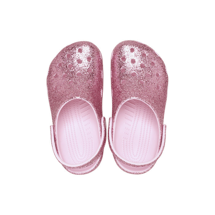 Kids Classic Chunky Glitter Clog 'Pink Milk'