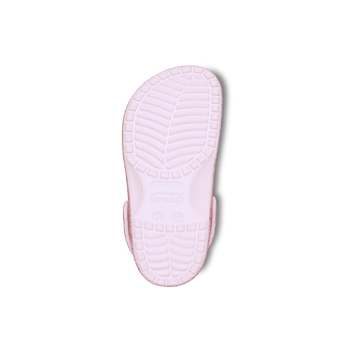 Kids Classic Chunky Glitter Clog 'Pink Milk'