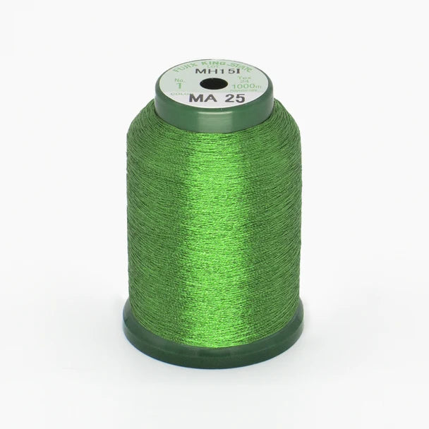 KingStar Metallic Embroidery Thread - Leaf Green (MA25)