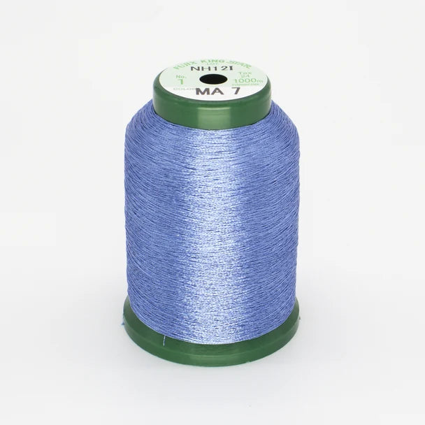 KingStar Metallic Embroidery Thread - Pacific Blue (MA7)