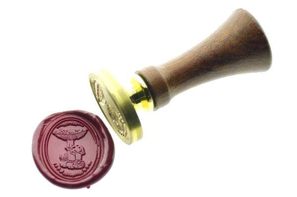 Kinoko Mushrooms Wax Seal Stamp Designed by Vintage Paper Garden - Backtozero B20 - collaboration, Copper, hana, hana t, Kinoko, Metallic, mushroom, oval, Signature, signaturehandle