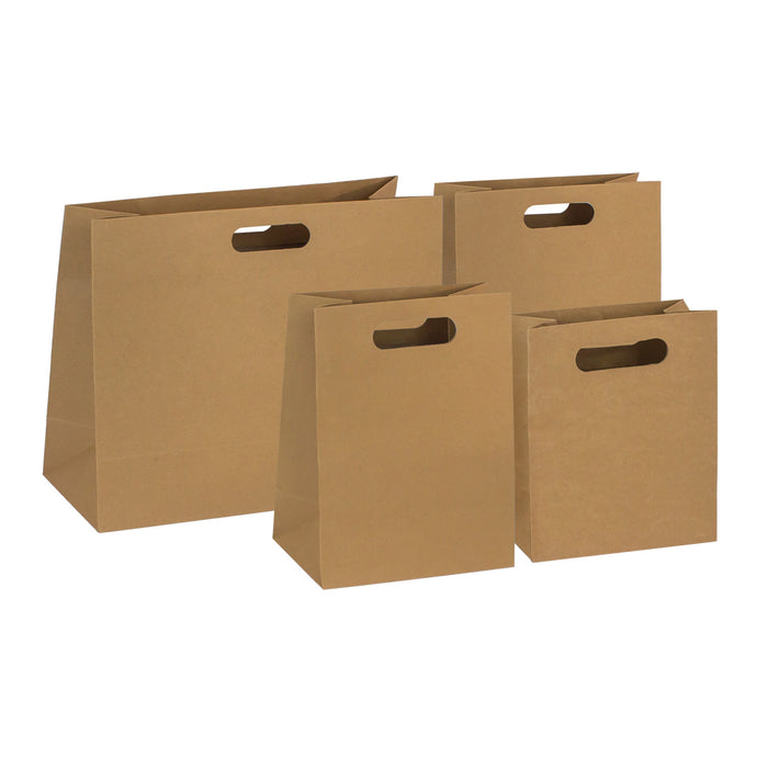KRAFT DIE CUT HANDLE PAPER BAGS