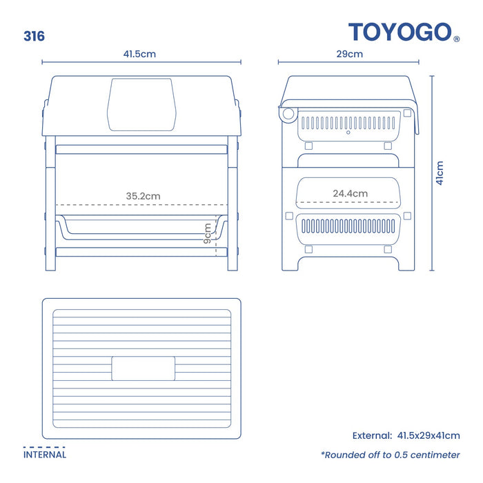 (KT-316)2 TIER DISH RACK (316)