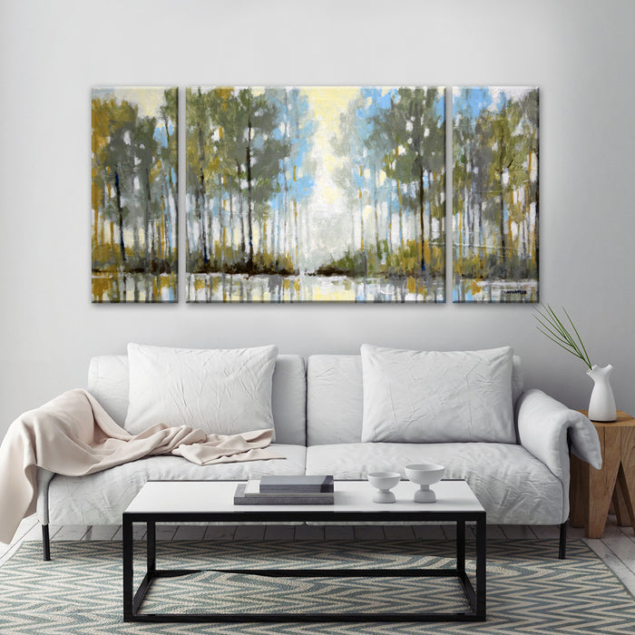 'Lakeside View No. 3' Wrapped Canvas Wall Art