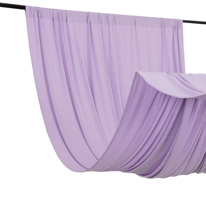 Lavender drapery fabric in elegant folds