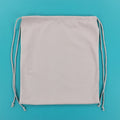 Light Grey Canvas Cinch Backpack Blank
