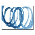 'Loopy Blue' Wrapped Canvas Wall Art